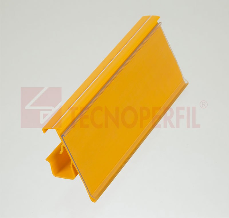 PORTA ETIQUETAS COM AJUSTE PARA ANTEPAROS E VISOR CRISTAL EM PVC 40MM