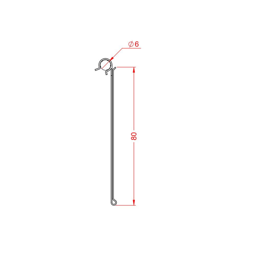 SUPER LABEL HOLDER WITH LOCK 80MM - TEC 498​ TECNOPERFIL DIMENSIONS