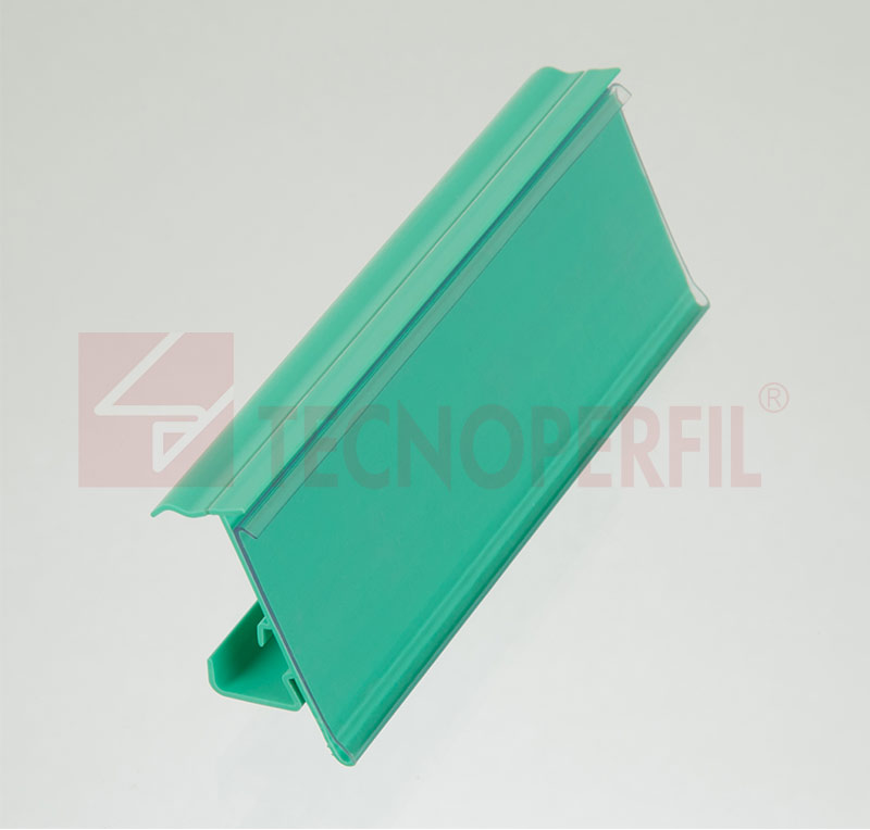 PORTA ETIQUETAS COM AJUSTE PARA ANTEPAROS E VISOR CRISTAL EM PVC 40MM